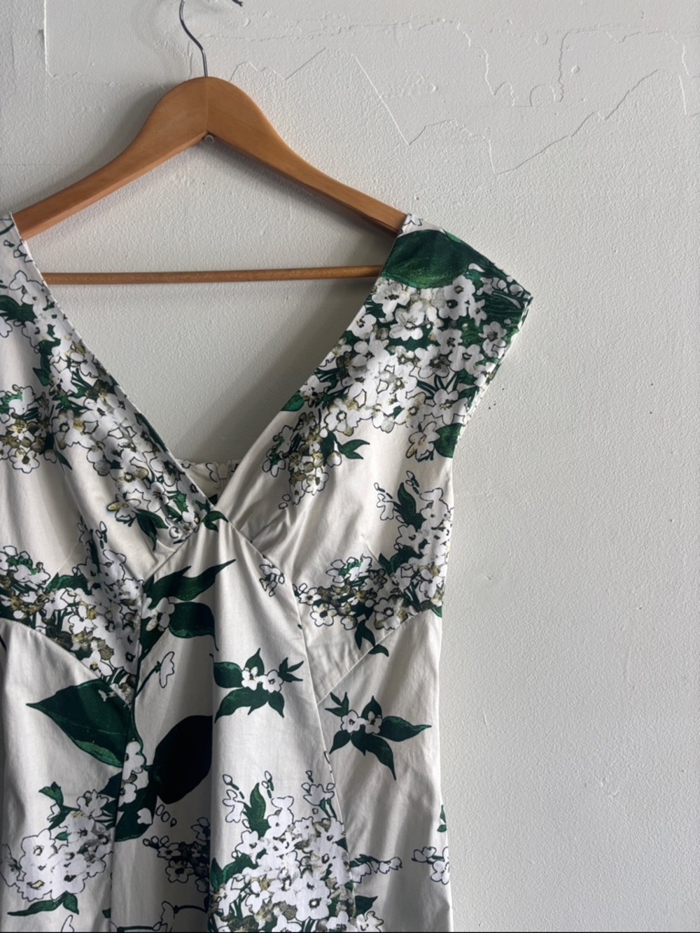 Samantha Sung Made exclusive for RTW Charleston Green&White Floral Midi Dress